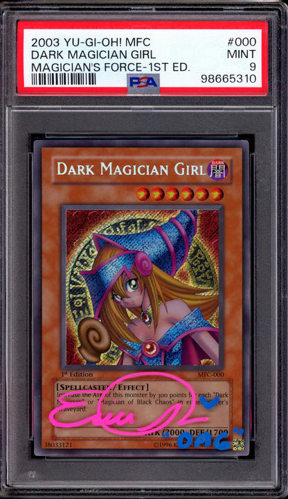2003 Yu-Gi-Oh! MFC Magician's Force 1st Edition Dark Magician Girl #000 PSA 9 MINT