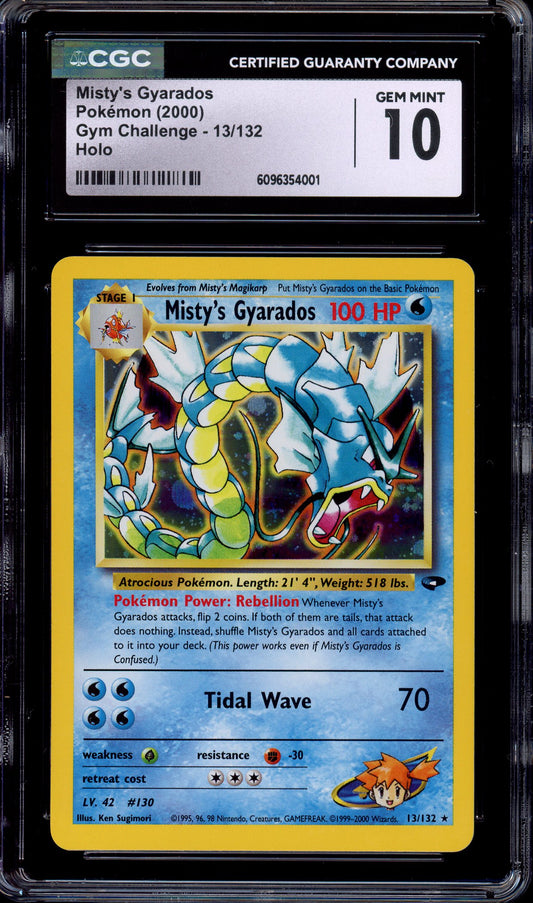 2000 Pokémon Gym Challenge Misty's Gyarados-Holo #13 CGC 10 GEM MINT
