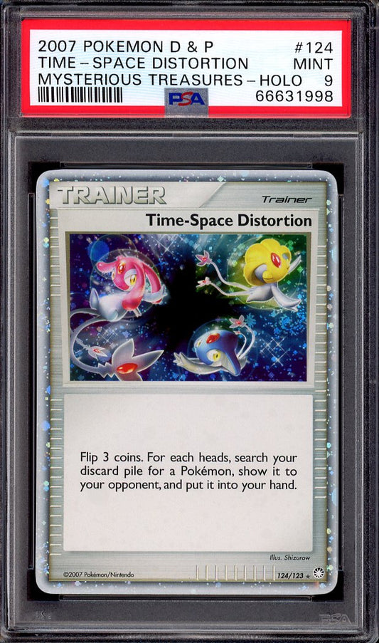 2007 Pokémon Diamond & Pearl Mysterious Treasures Time Space Distortion-Holo #124 PSA 9 MINT