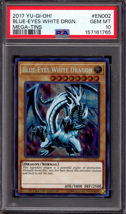 2017 Yu-Gi-Oh! Mega-Tins Blue-Eyes White Dragon #EN002 PSA 10 GEM MINT