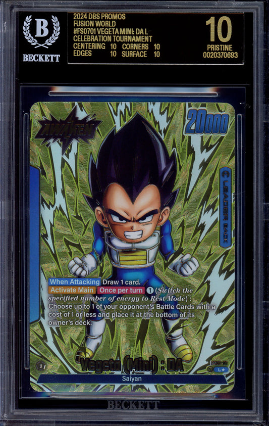 2024 Dragon Ball Super Fusion World Daima Celebration Event Vegeta (Mini) DA #FS07-01 BGS 10 BLACK LABEL