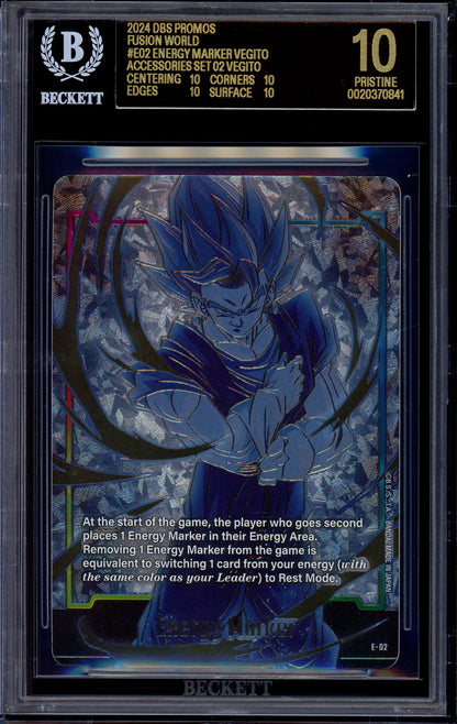 2024 Dragon Ball Super Fusion World Accessories Set 02 Vegito Energy Marker #E-02 BGS 10 BLACK LABEL