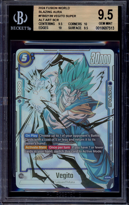 2024 Dragon Ball Super Fusion World Secret Rare Super Alternate Art Vegito #FB02-139 BGS 9.5 GEM MINT
