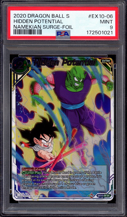 2020 Dragon Ball Super Namekian Surge Foil Hidden Potential #EX10-06 PSA 9 MINT
