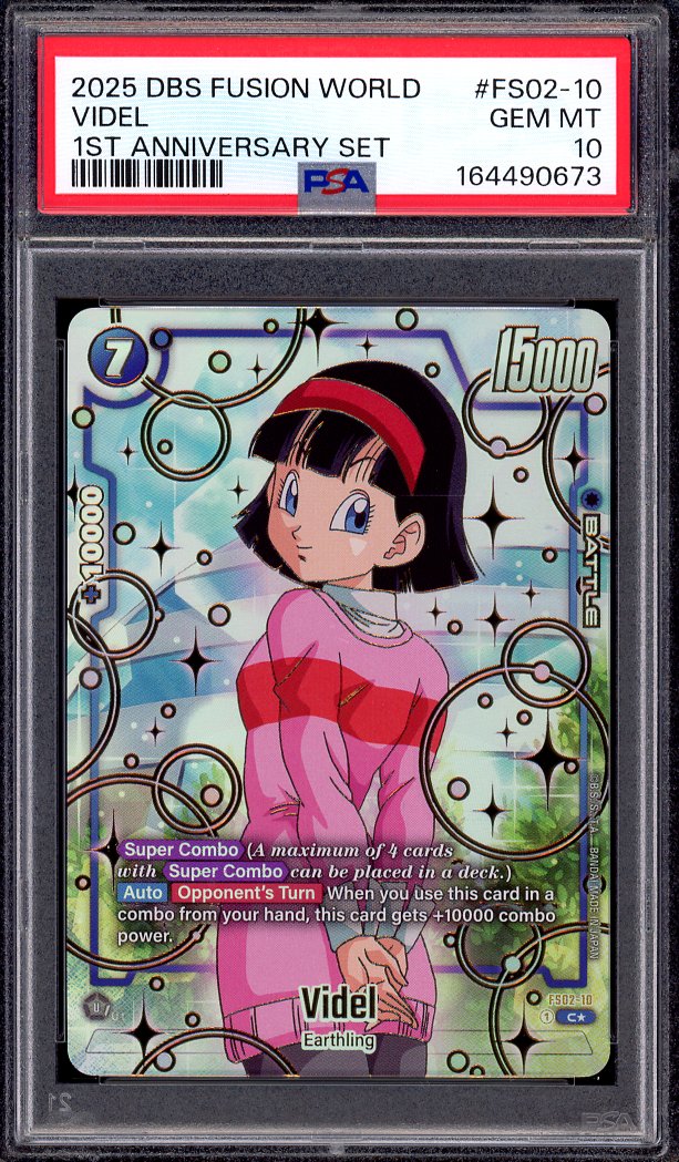 2025 Dragon Ball Super Fusion World 1st Anniversary Set Videl #FS02-10 PSA 10 GEM MINT