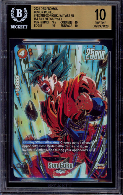2025 Dragon Ball Super Fusion World 1st Anniversary Set Son Goku #FB02-119 BGS 10 PRISTINE