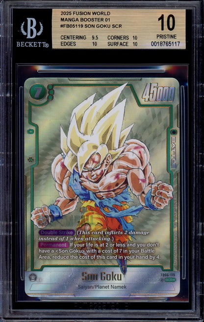 2025 Dragon Ball Super Fusion World Manga Booster Alternate Art Son Goku #FB05-119 BGS 10 PRISTINE