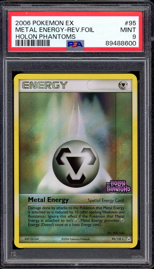 2006 Pokémon EX Holon Phantoms Metal Energy-Reverse Foil #95 PSA 9 MINT