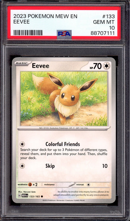 2023 Pokémon Scarlet & Violet 151 Eevee #133 PSA 10 GEM MINT