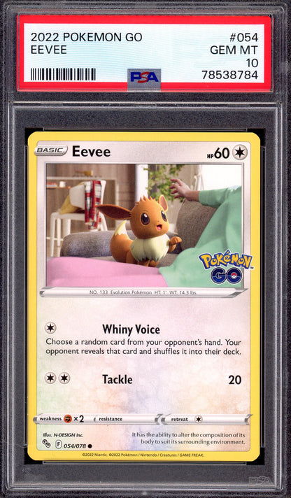 2022 Pokémon Go Eevee #054 PSA 10 GEM MINT