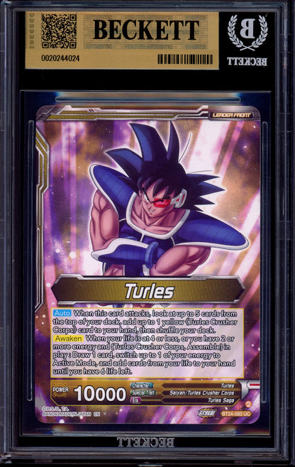 2024 Dragon Ball Super Masters Special Leader Rare Turles, Corps Commander #BT24-080 BGS 9.5 GEM MINT