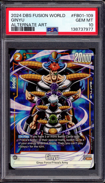 2024 Dragon Ball Super Fusion World Alternate Art Ginyu #FB01-109 PSA 10 GEM MINT