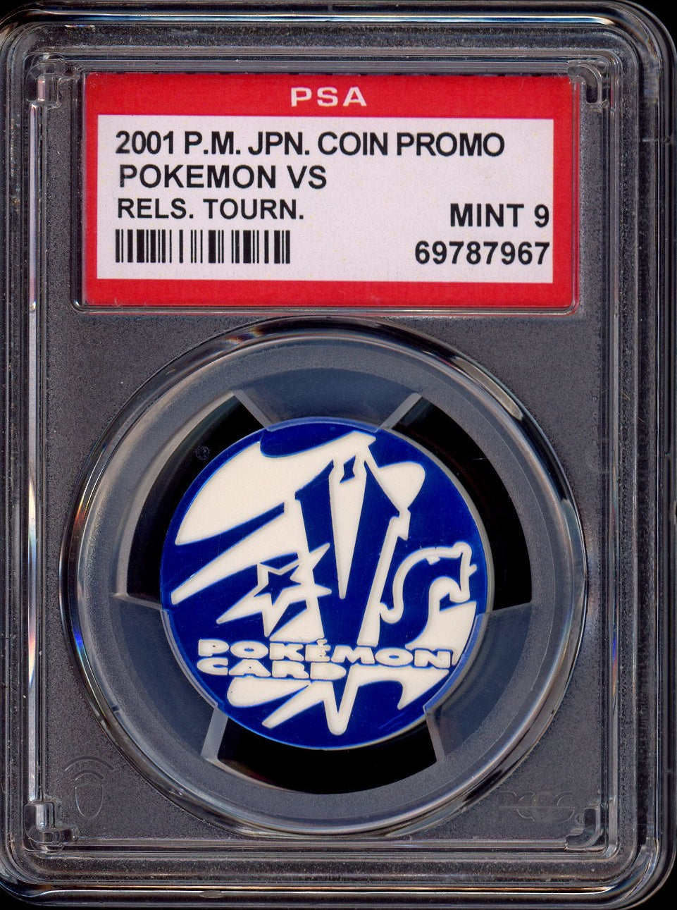2001 Pokémon Japanese Coin Promo VS Release Tournaments Coin PSA 9 MINT