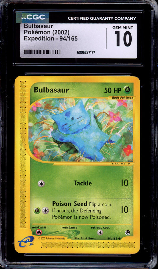 2002 Pokémon Expedition Bulbasaur #94 CGC 10 GEM MINT