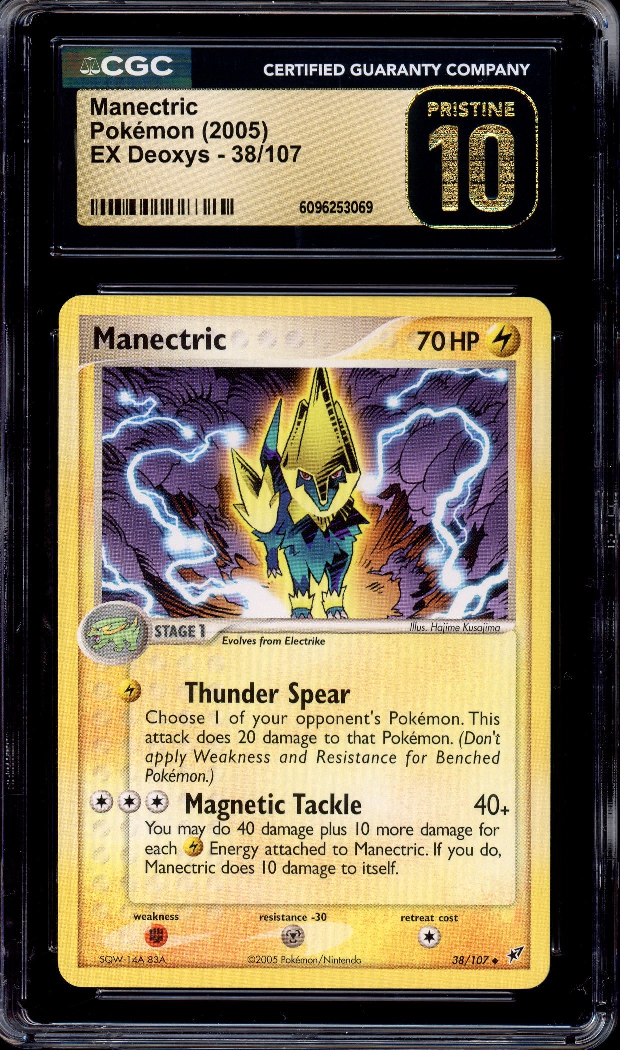 2005 Pokémon EX Deoxys Manectric #38 CGC 10 PRISTINE
