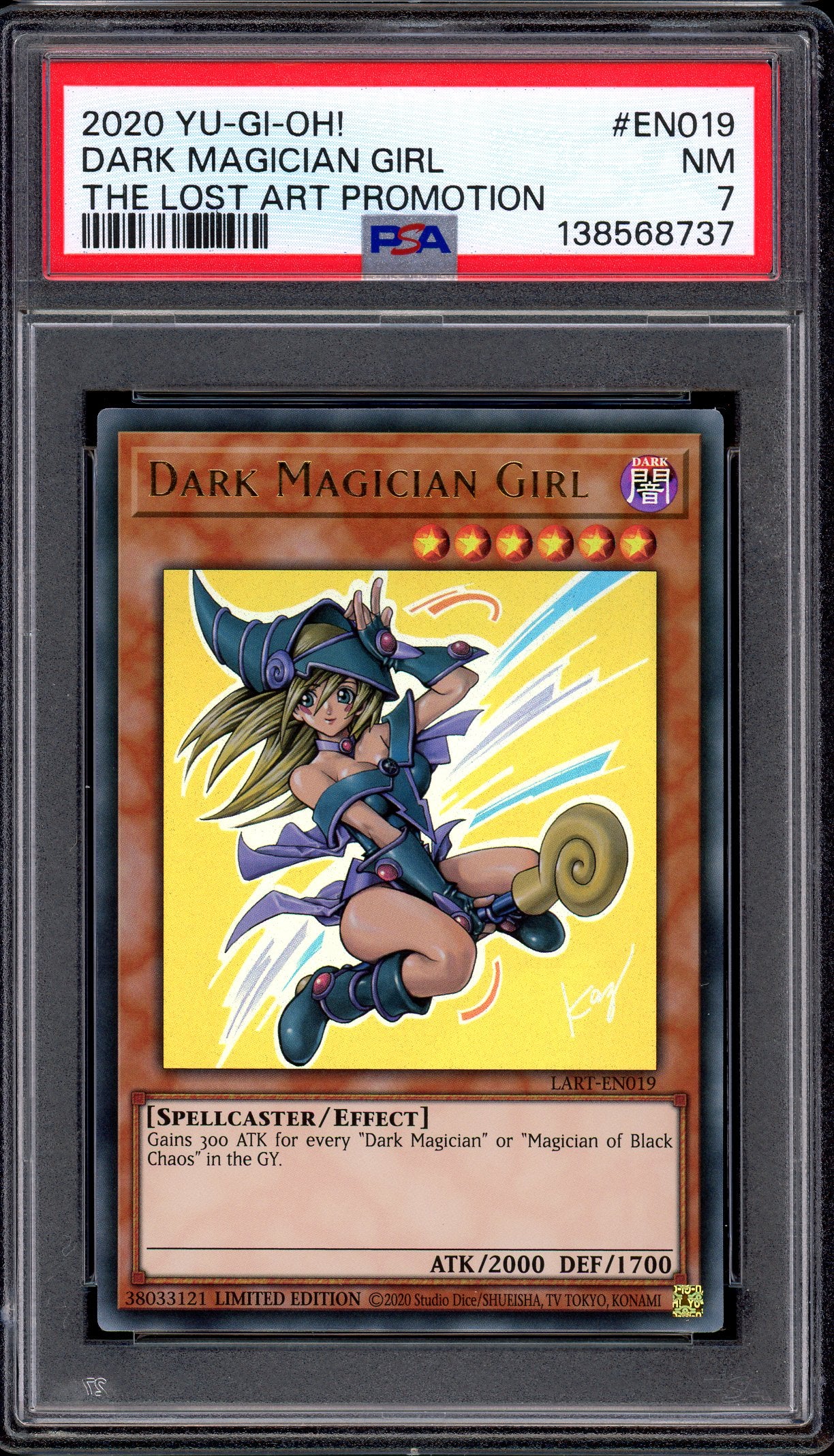 2020 Yu-Gi-Oh! The Lost Art Promotion Dark Magician Girl #EN019 PSA 7 NM