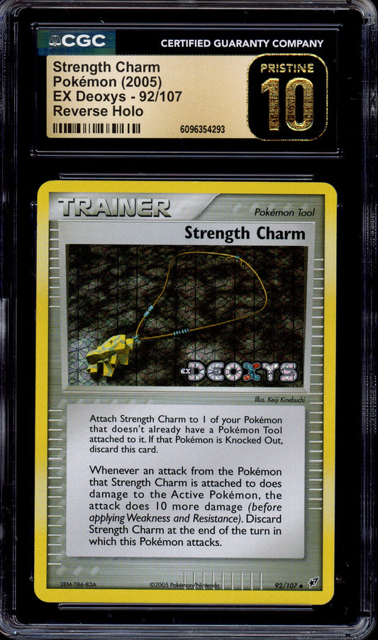 2005 Pokémon EX Deoxys Strength Charm-Reverse Foil #92 CGC 10 PRISTINE