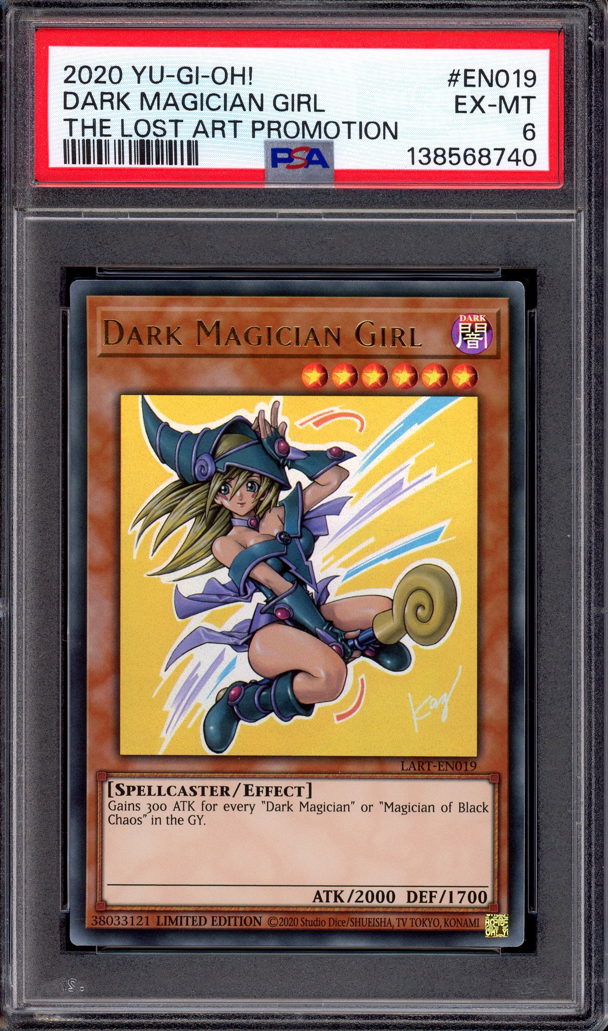 2020 Yu-Gi-Oh! The Lost Art Promotion Dark Magician Girl #EN019 PSA 6 EX-MT