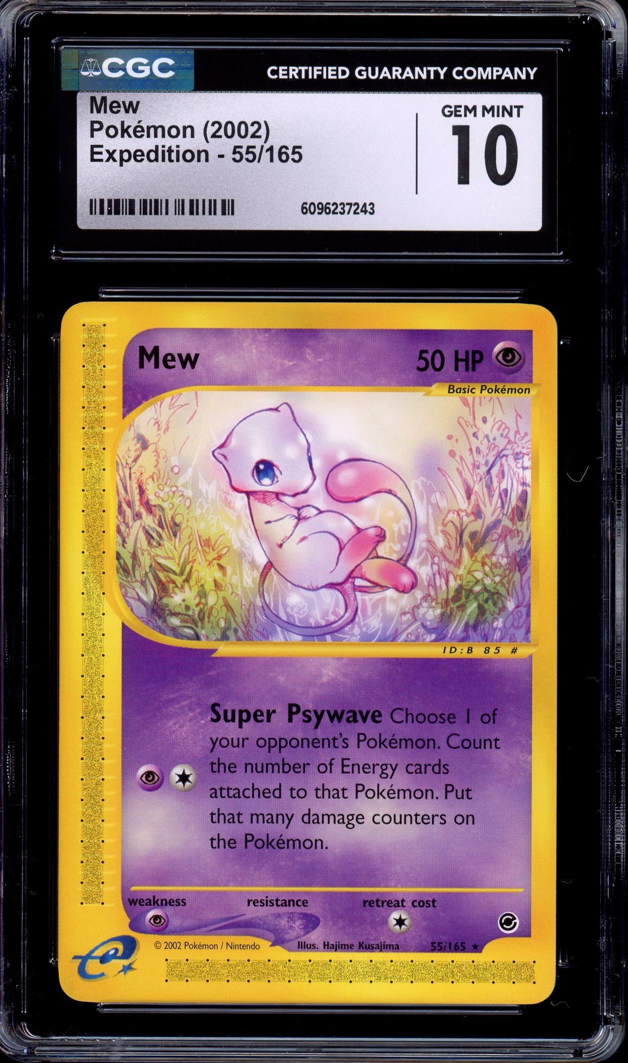 2002 Pokémon Expedition Mew #55 CGC 10 GEM MINT