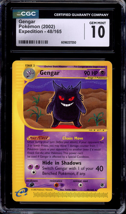 2002 Pokémon Expedition Gengar #48 CGC 10 GEM MINT