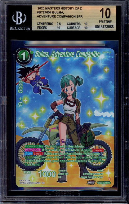 2025 Dragon Ball Super Masters Special Rare Bulma, Adventure Companion SPR BGS 10 PRISTINE
