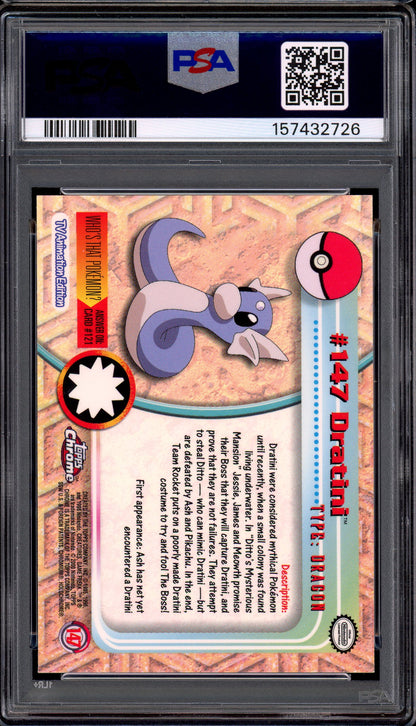 2000 Topps Chrome Pokémon TV Dratini #147 PSA 9 MINT