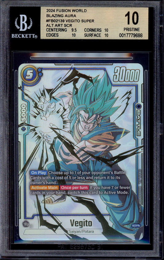 2024 Dragon Ball Super Fusion World Secret Rare Super Alternate Art Vegito SCR #139 BGS 10 PRISTINE
