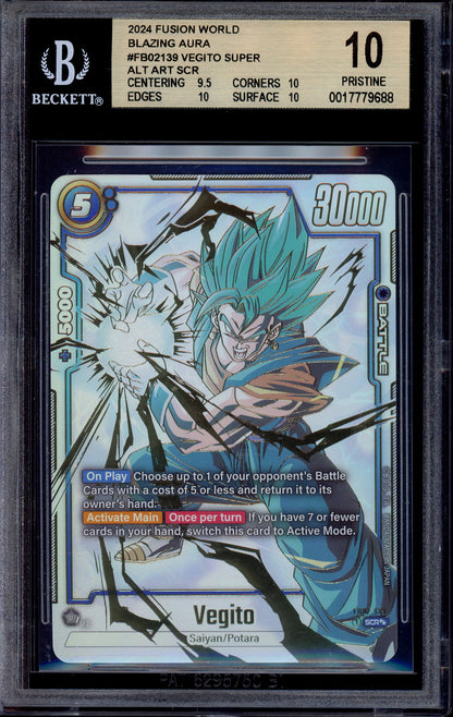 2024 Dragon Ball Super Fusion World Secret Rare Super Alternate Art Vegito SCR #139 BGS 10 PRISTINE