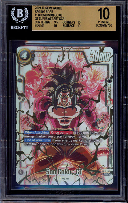 2024 Dragon Ball Super Fusion World Secret Rare Super Alternate Art Son Goku GT #FB03-140 BGS 10 PRISTINE