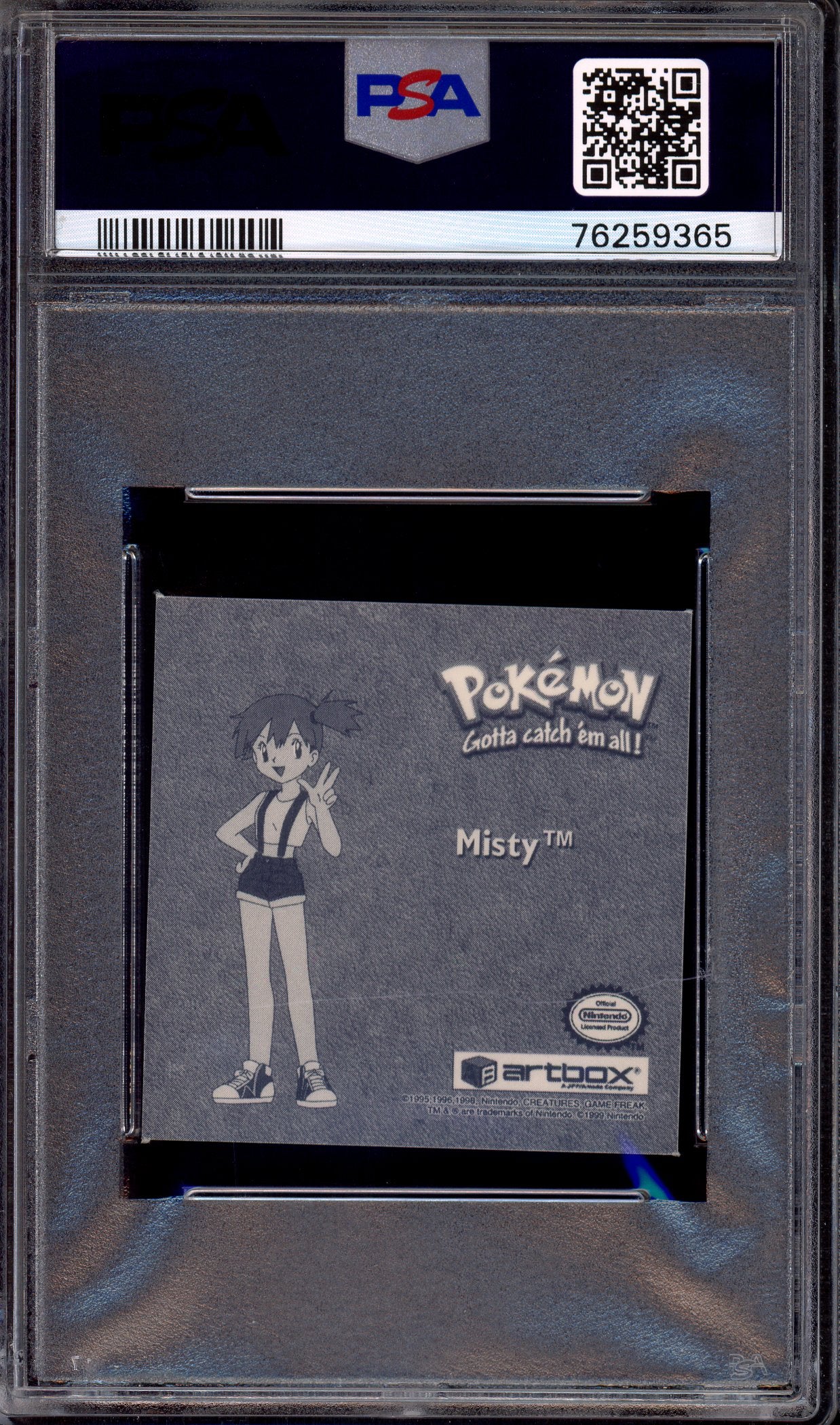1999 Pokémon Stickers Series 1 Bonus Prism Stickers Misty #PR38 PSA 10 GEM MINT