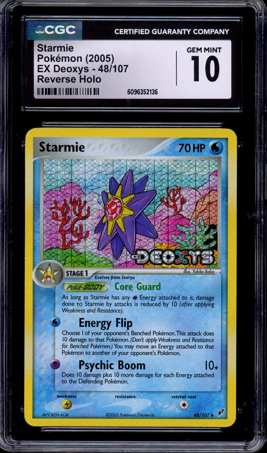 2005 Pokémon EX Deoxys Starmie-Reverse Foil #48 CGC 10 GEM MINT