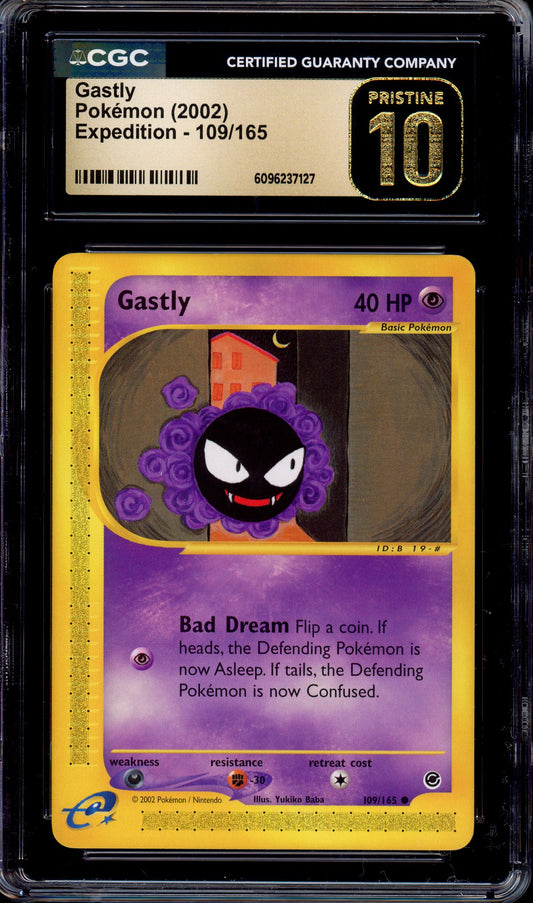 2002 Pokémon Expedition Gastly #109 CGC 10 PRISTINE