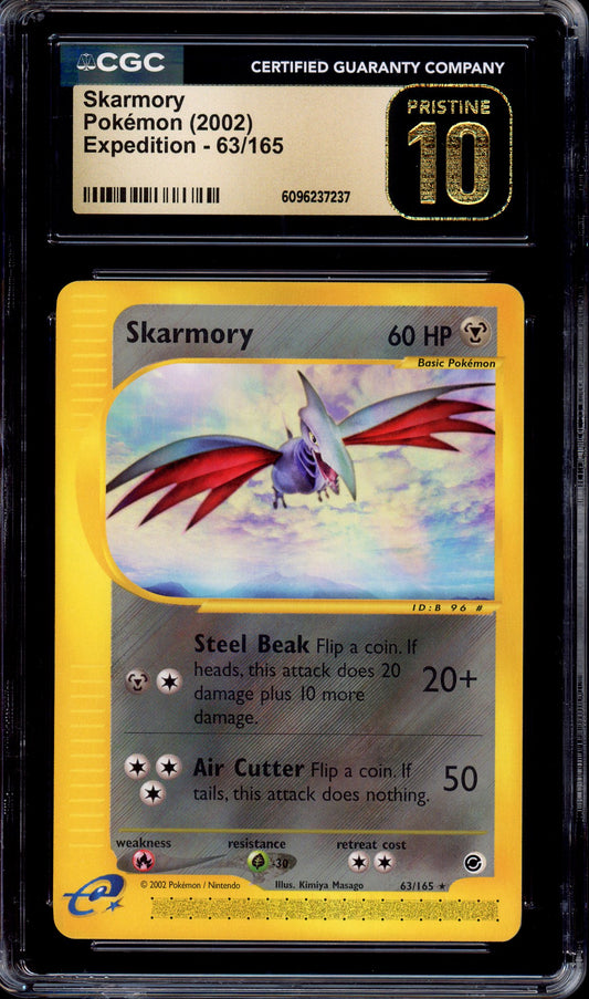 2002 Pokémon Expedition Skarmory #63 CGC 10 PRISTINE