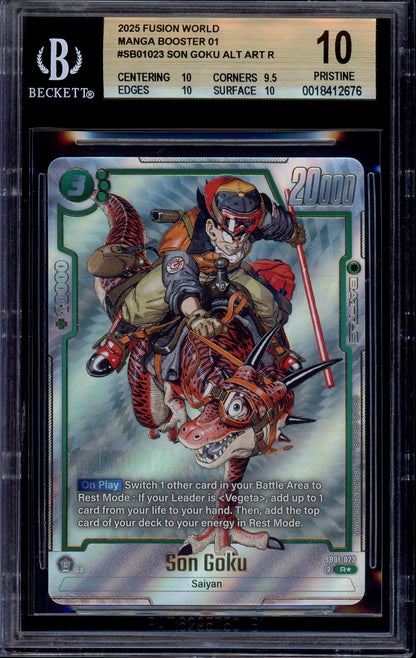 2025 Dragon Ball Super Fusion World Manga Booster Alternate Art Son Goku #23 BGS 10 PRISTINE