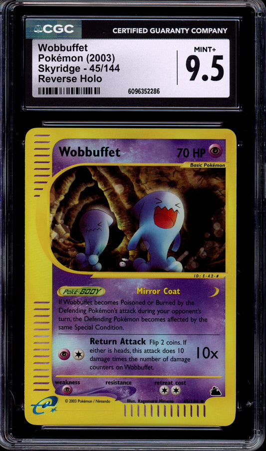 2003 Pokémon Skyridge Wobbuffet-Reverse Foil #45 CGC 9.5 MINT+