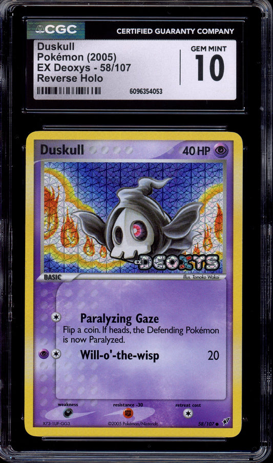 2005 Pokémon EX Deoxys Duskull-Reverse Foil #58 CGC 10 GEM MINT