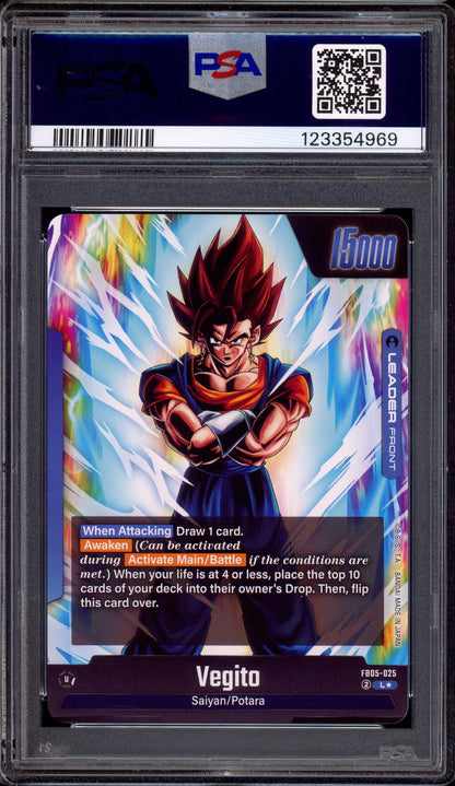 2025 Dragon Ball Super Fusion World Alternate Art Leader Vegito #FB05-025 PSA 10 GEM MINT