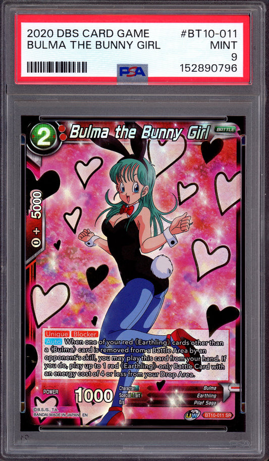 2020 Dragon Ball Super Bulma the Bunny Girl SR #BT10-011 PSA 9 MINT