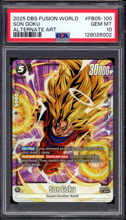2025 Dragon Ball Super Fusion World Alternate Art Son Goku #FB05-100 PSA 10 GEM MINT