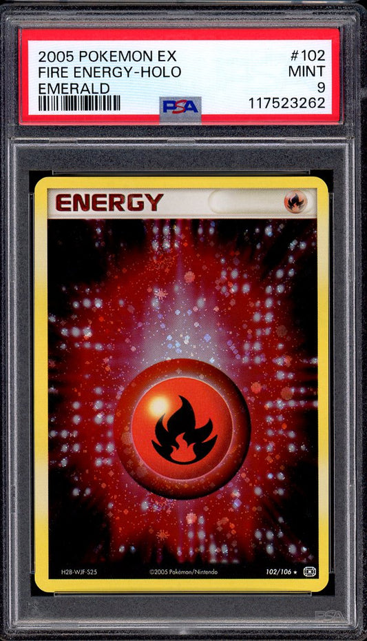 2005 Pokémon EX Emerald Fire Energy-Holo #102 PSA 9 MINT