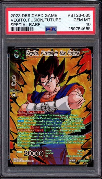2023 Dragon Ball Super Vegito, Fusion in the Future SPR #BT23-085 PSA 10 GEM MINT
