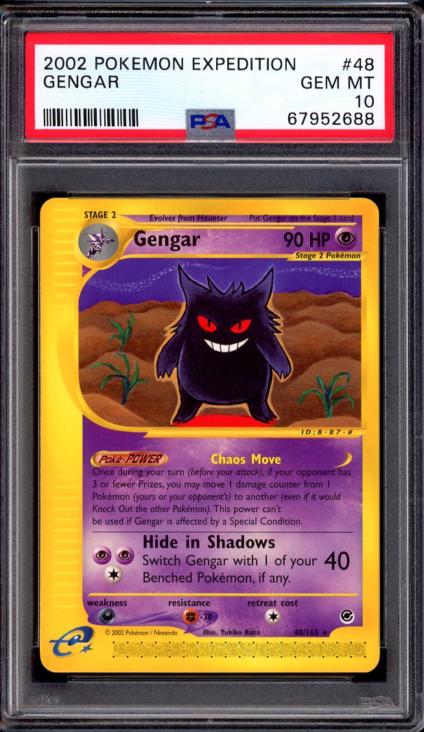 2002 Pokémon Expedition Gengar #48 PSA 10 GEM MINT
