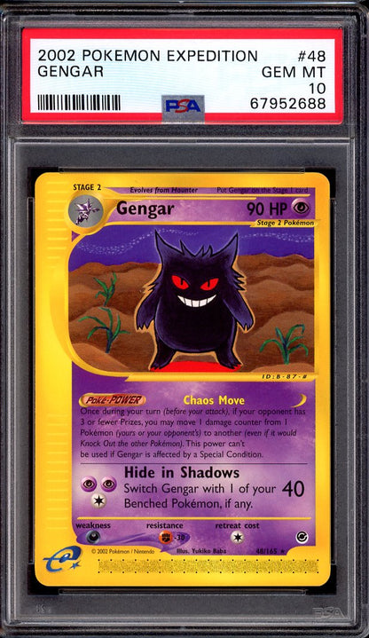 2002 Pokémon Expedition Gengar #48 PSA 10 GEM MINT