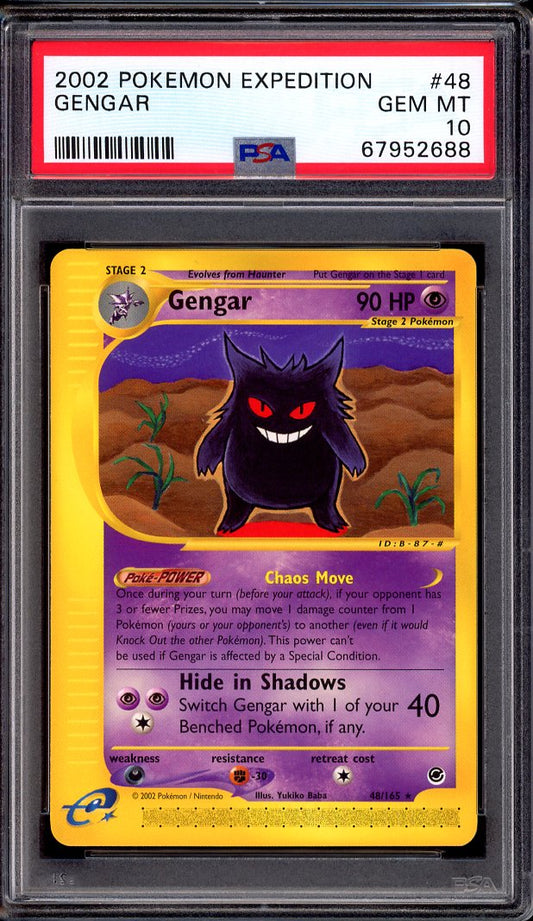 2002 Pokémon Expedition Gengar #48 PSA 10 GEM MINT