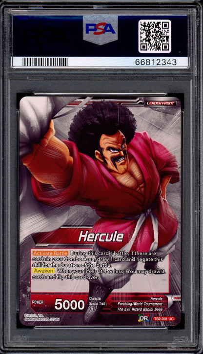 2018 Dragon Ball Super Bundle of Confidence Hercule Foil #TB2-001 PSA 10 GEM MINT