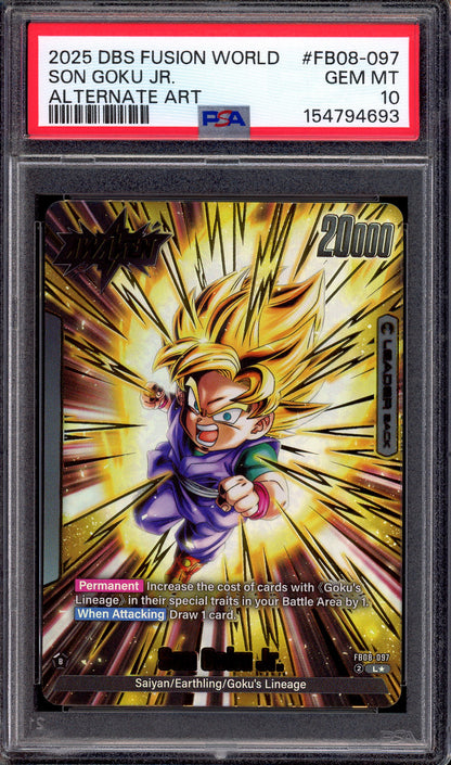 2025 Dragon Ball Super Fusion World Alternate Art Son Goku Jr #FB08-097 PSA 10 GEM MINT