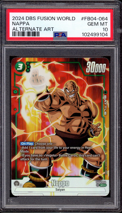 2024 Dragon Ball Super Fusion World Alternate Art Nappa #FB04-064 PSA 10 GEM MINT