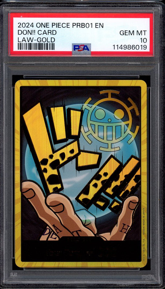 2024 One Piece PRB01 Don!! Card Law-Gold PSA 10 GEM MINT