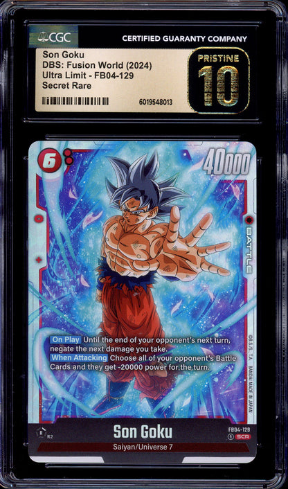 2024 Dragon Ball Super Fusion World Son Goku Secret Rare #FB04-129 CGC 10 PRISTINE