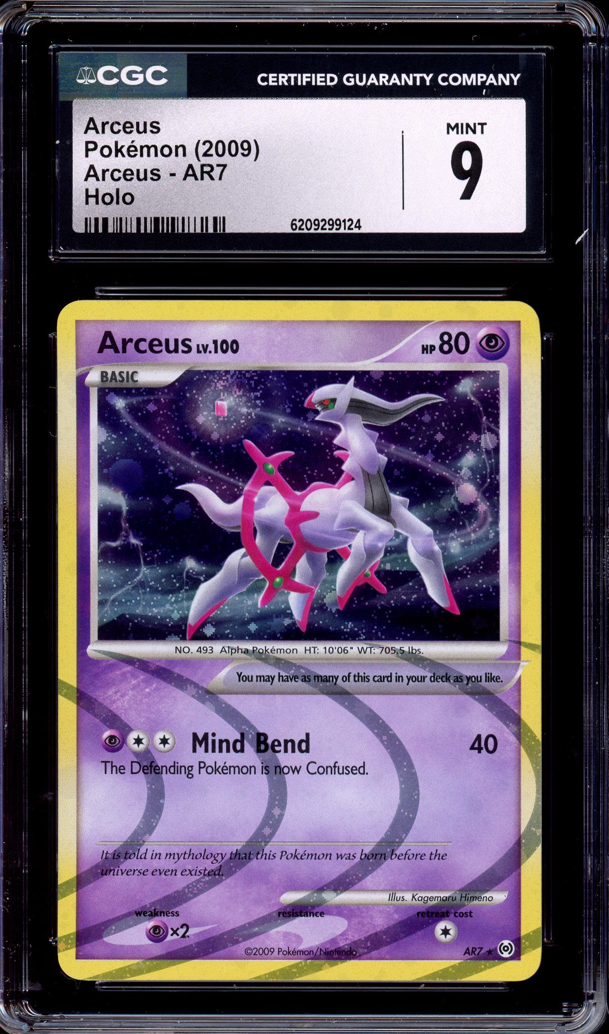2009 Pokémon Platinum Arceus Arceus #AR7 CGC 9 MINT